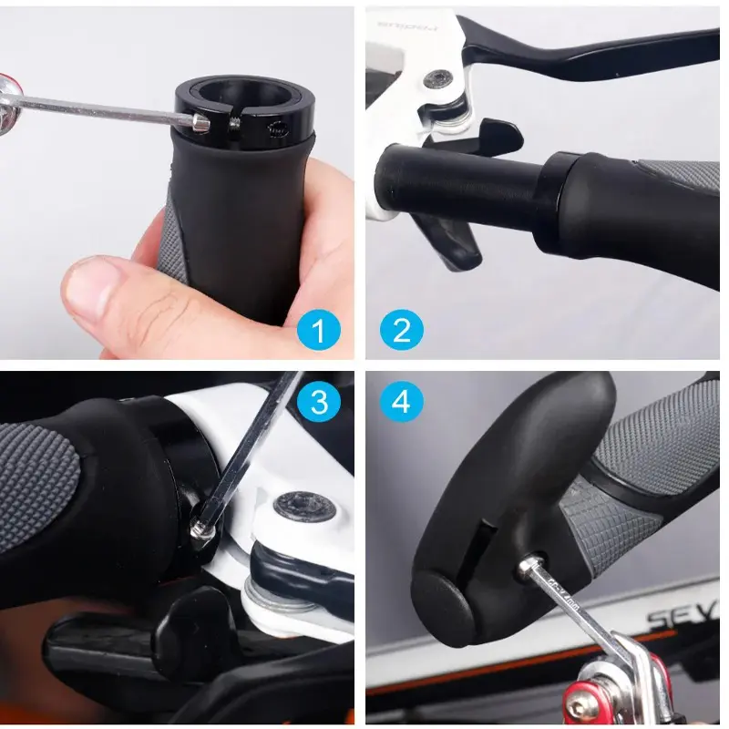 Bike Handlebar Ergonomics Bicycle Grips Bar Ends Plugs MTB Grips Comfortable Grips Cycling Parts Bike Handle Grips For Bicycle
