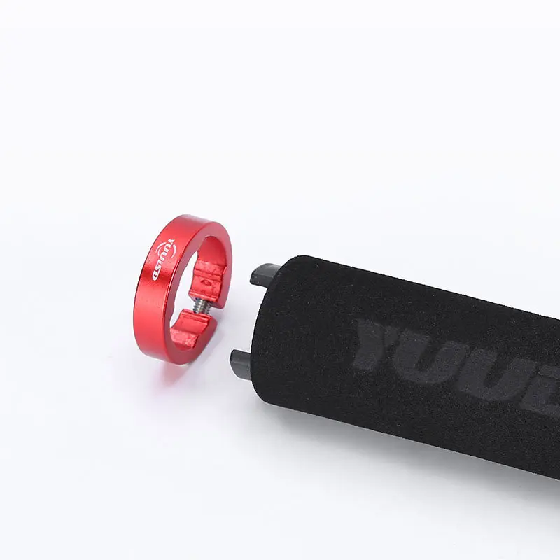 Bicycle Grips MTB Sponge Handlebar Grips Aluminum Locking Ring Shock-Absorbing Soft Bike Grips Ultraight Cycling Handlebar Parts