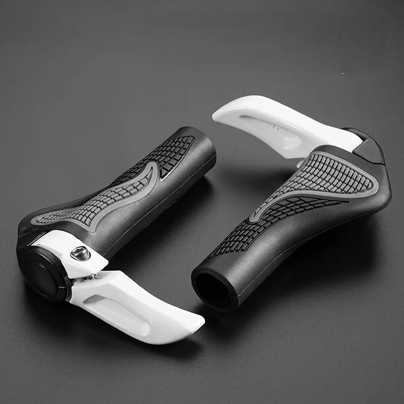 MTB Bicycle Grips Horns Shofar Vice Handlebar Grips Cycling Shockproof Dust-proof Bike Grips Rubber Bilateral Locked Bike Parts