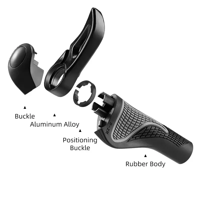 MTB Bicycle Grips Horns Shofar Vice Handlebar Grips Cycling Shockproof Dust-proof Bike Grips Rubber Bilateral Locked Bike Parts
