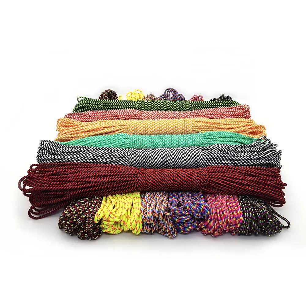 100meters 3mm Cord Rope Parachute Lanyard Rope For Climbing Survival Equipment Paracord Bracelet Mask Lanyards Paracord Bracelet