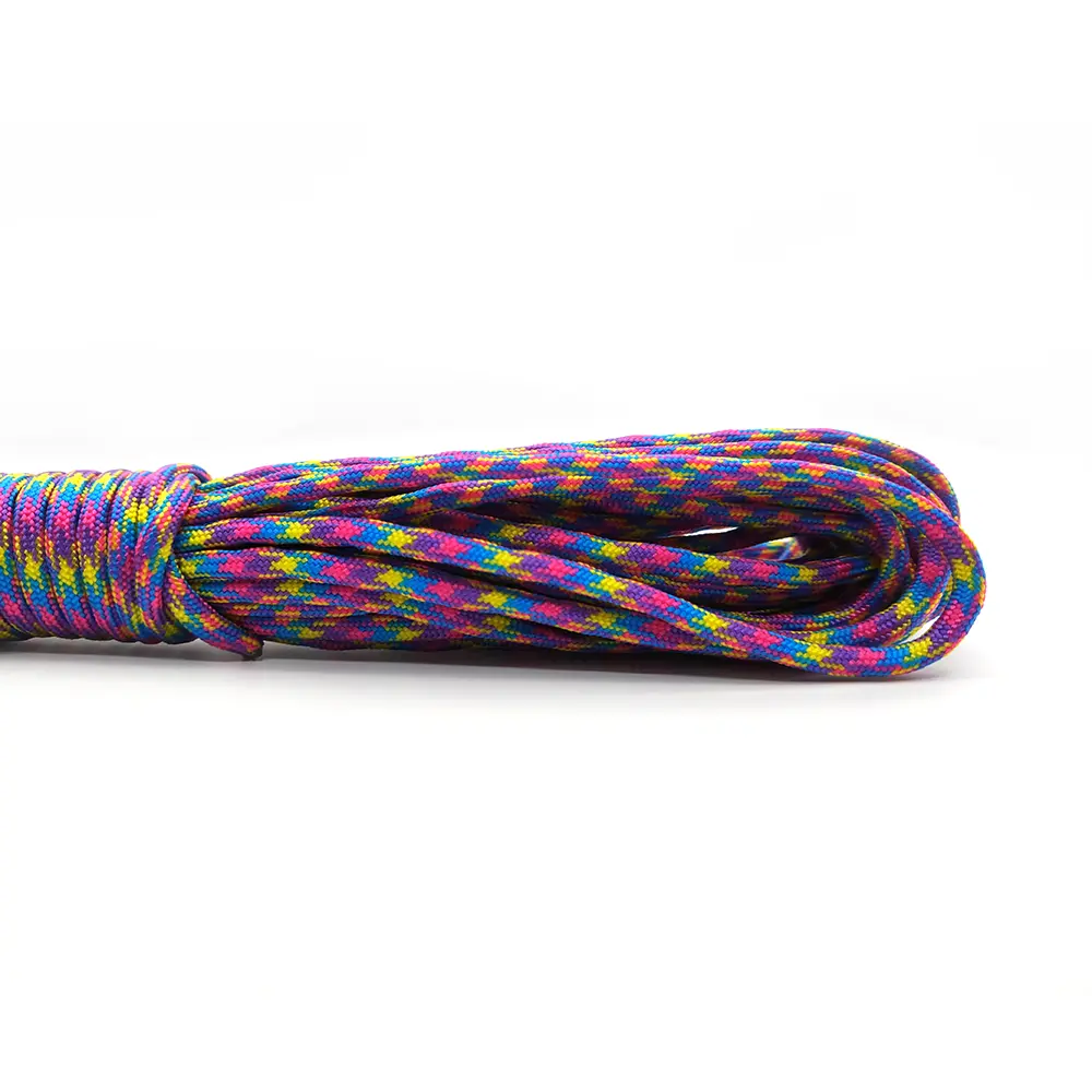 Paracord 550 Rope Parachute Cord Lanyard Tent Rope Guyline Mil Spec Type III 7 Strand 100FT For Hiking Camping 208 Colors