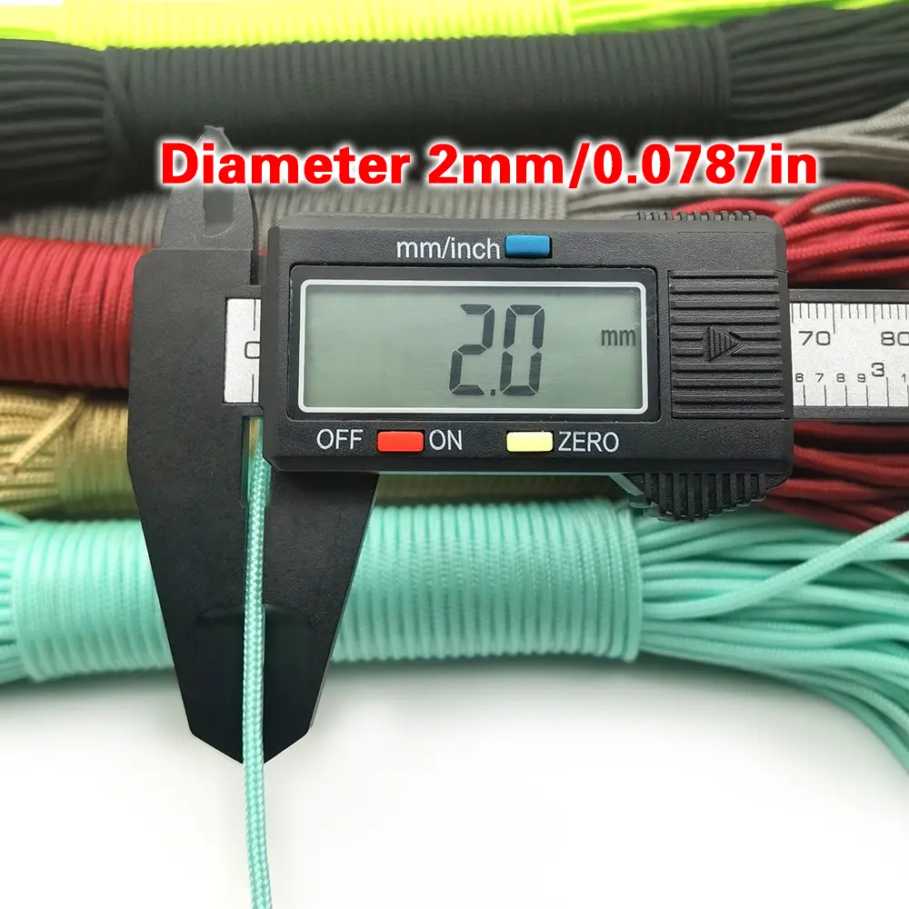 Dia.2Mm Paracord, 31M/15M/8Meters One Stand Cores Paracord Rope Paracorde Cord for Jewelry Making Jewelry Hand-Woven Rope