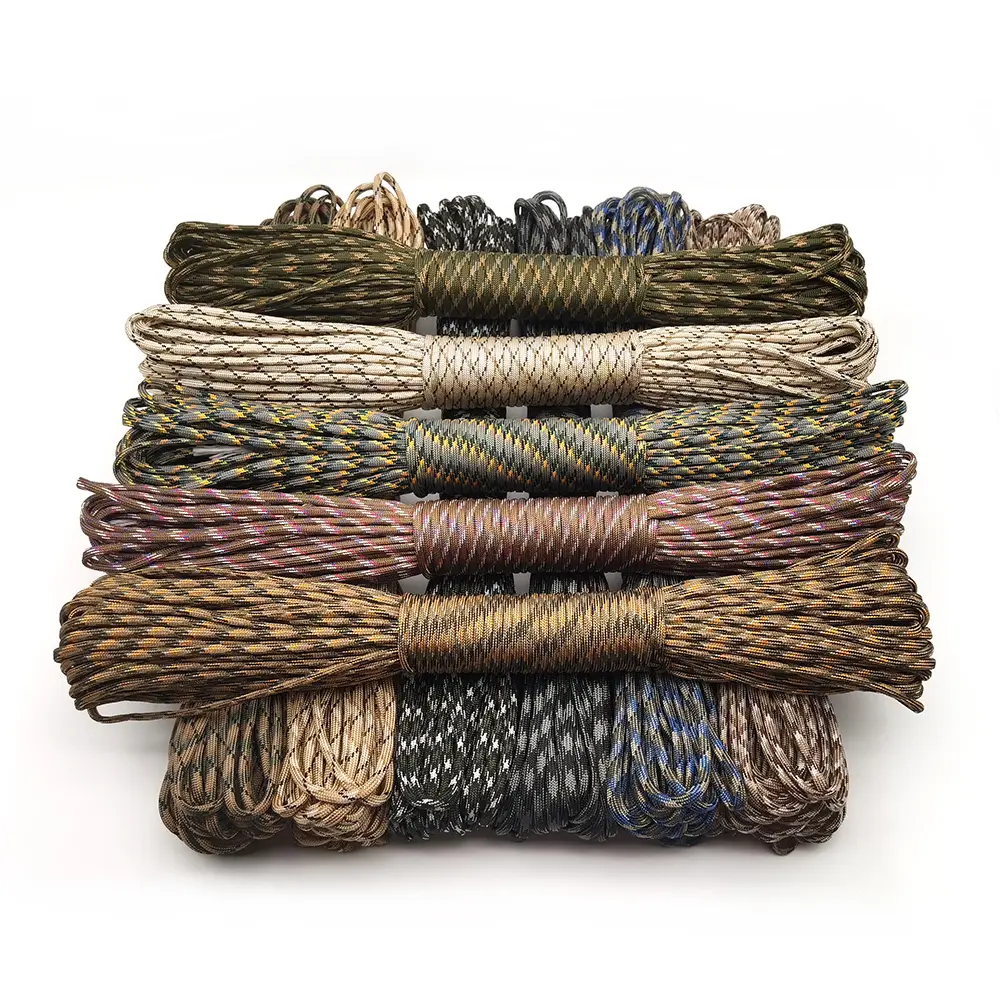 5Meters/10Meters/31Meters Dia.4Mm 7 Stand Cores Paracord for Survival Parachute Cord Lanyard Camping Rope Hiking Clothesline