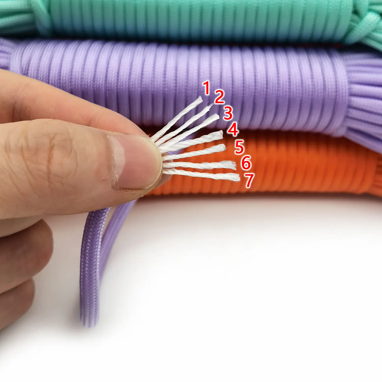 Dia.4Mm,Length 5M/10M/31M 7 Stand Cores Paracord for Survival Parachute Cord Lanyard Camping Rope Hiking Clothesline Rope
