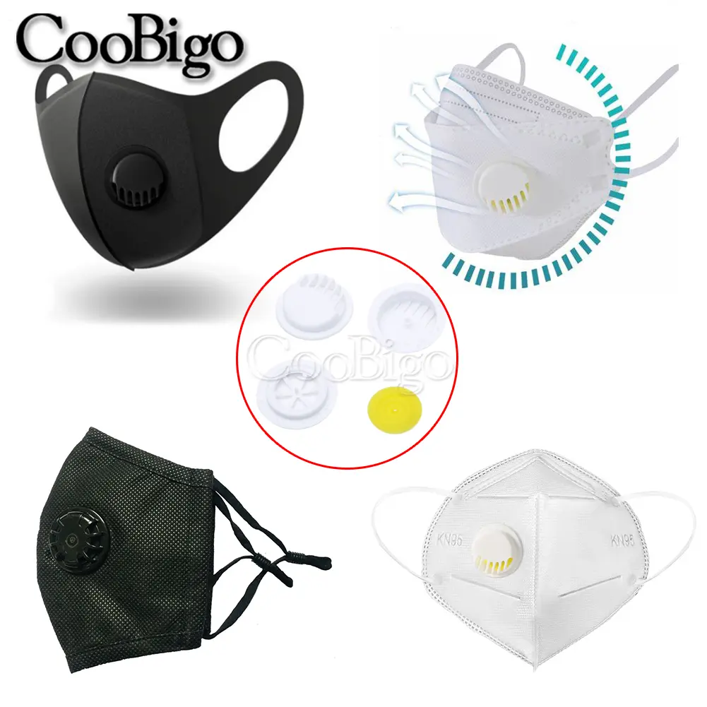 20pcs Breathing Mask Replacement Valve Round Shape Activated Carbon Breathing Filters Air Valve Filter Mask DIY Accessories