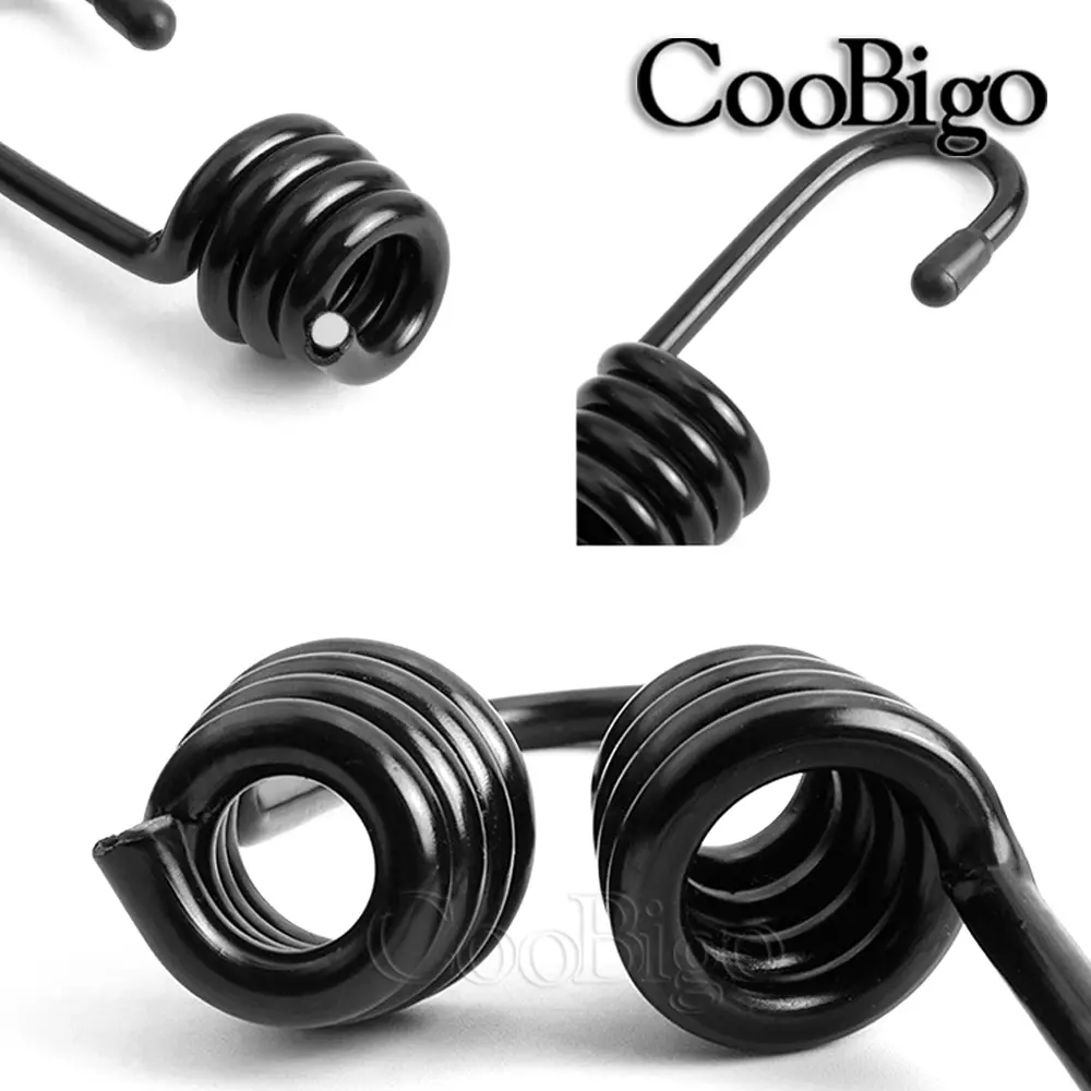 10pcs Snap Hook Spiral Wire Hooks Luggage Kayak Covers Tent Outdoor Camping Hiking Bungee Shock Cord Hook Metal 7mm 9mm 11mm