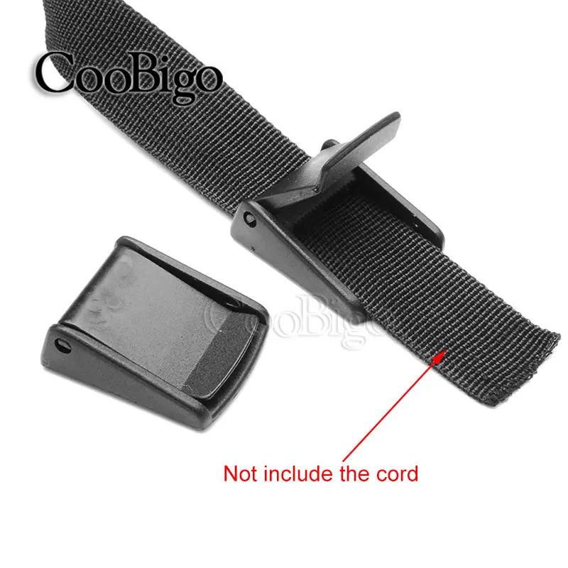 5pcs Cam Buckles Belt Clip Toggle Clamp Plastic Molle Tactical Outdoor Backpack Bag Webbing Straps DIY Accessories Black 16-50mm