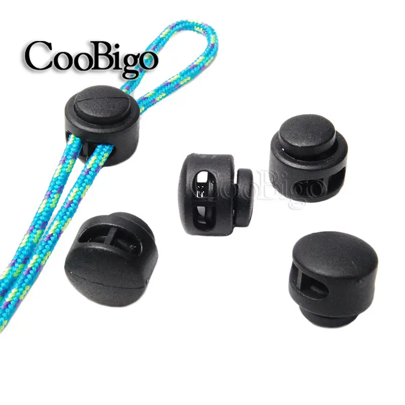 10pcs Plastic Cord Lock Stopper Toggle Clip Paracord Lanyard Drawstring Bag Sportswear Hat Garments Shoelace DIY Accessories
