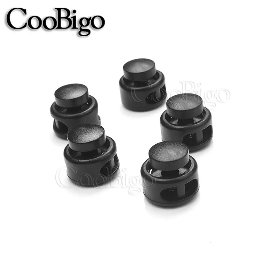 10pcs Plastic Cord Lock Stopper Toggle Clip Paracord Lanyard Drawstring Bag Sportswear Hat Garments Shoelace DIY Accessories