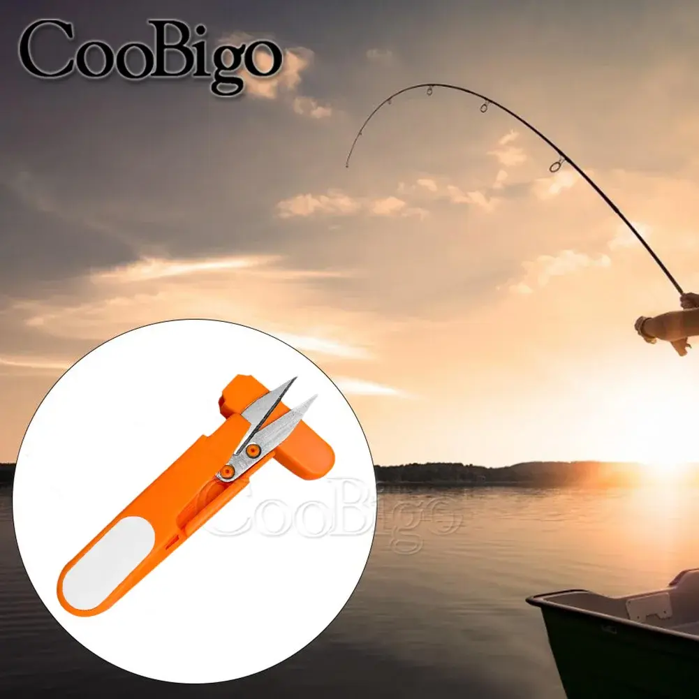 1pcs Portable Fishing Scissors Handle Safety Cover Plastic Cross-stitch Cutter Tool Thread Embroidery Sewing DIY Craft Supplies