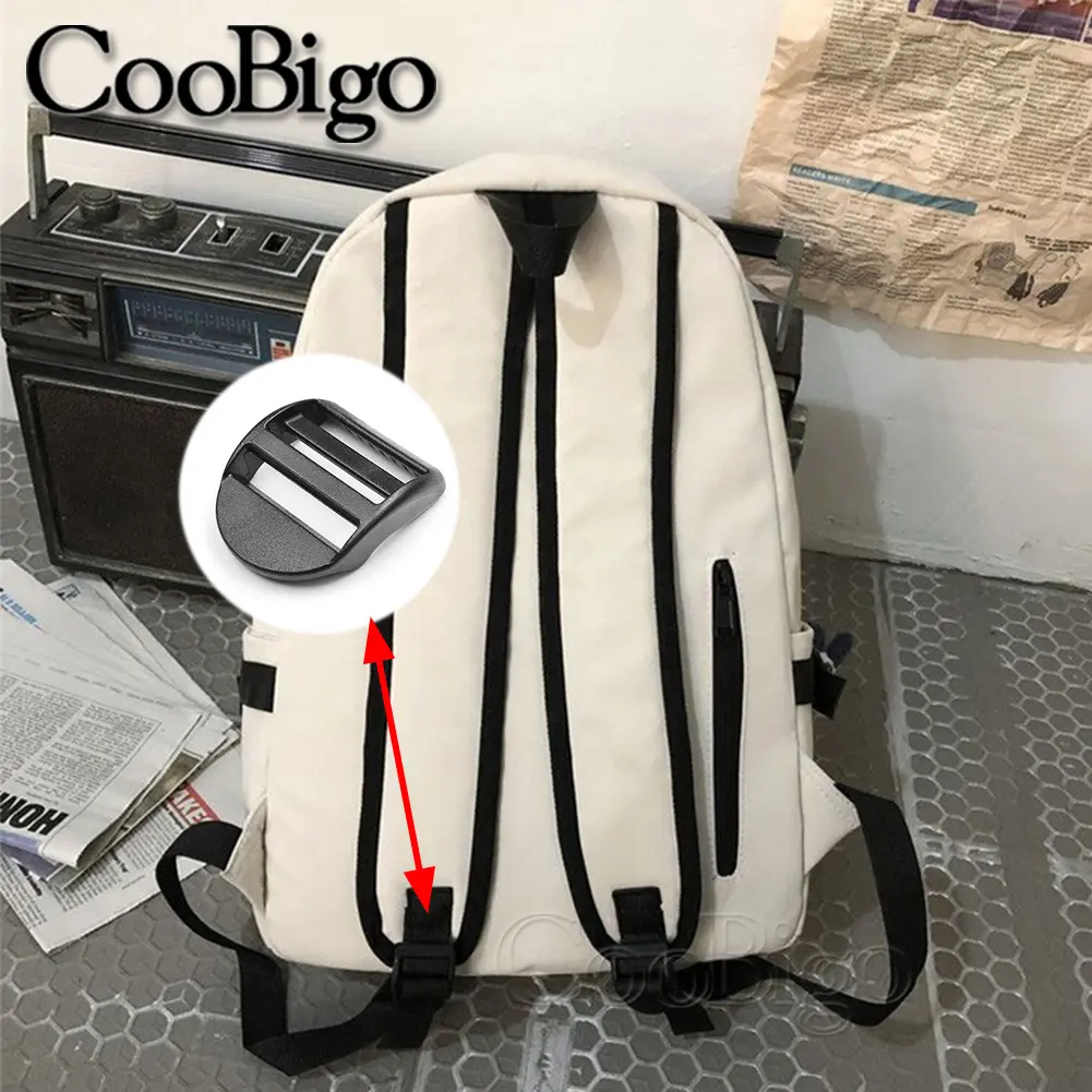 5pcs Plastic Ladder Lock Buckle Backpack Strap Buckles Adjustable Webbing Luggage Bag Belt DIY Accessories 20 26 32 38 50mm