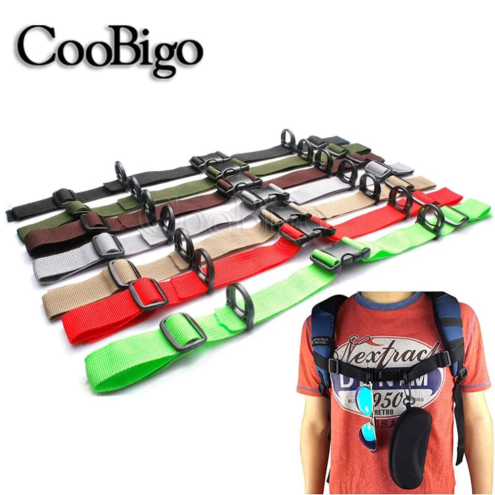 1Pcs 1" Outdoor Camping Tactical Backpack Chest Harness Strap Webbing Sternum Adjustable Dual Release Buckle D Ring Bags Strap