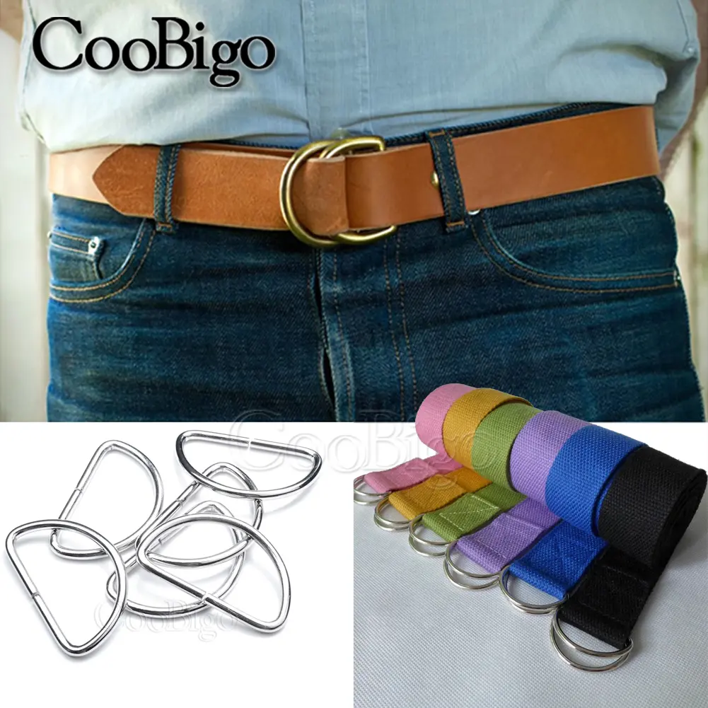 10pcs Metal D Ring Dee Loop Buckles for Outdoor Backpacks Straps Tactical Belt Plated Silver Color Non-Welded 10 20 32 38 50 mm