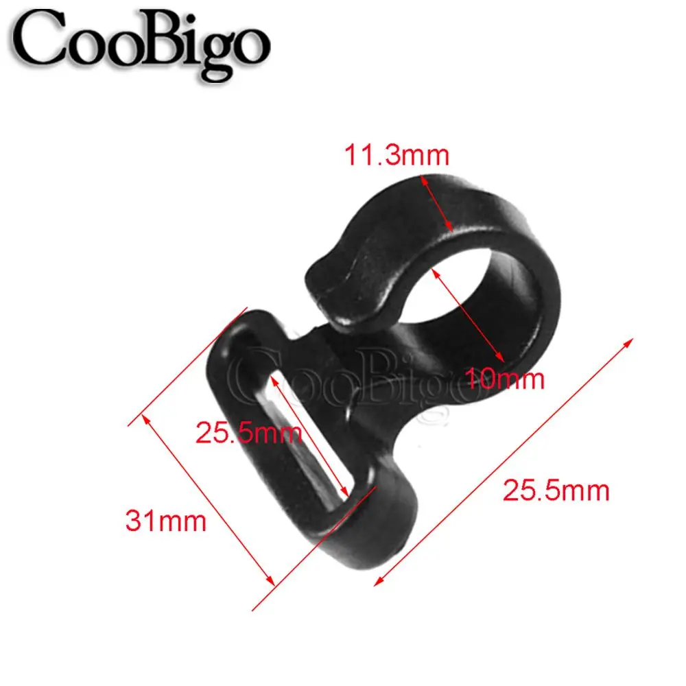 5pcs Plastic Mini Hook Clip Tent Pole Hooks Camping Awning Caravan Rope Clamp Outdoor Windproof Webbing Strap Accessories 25mm