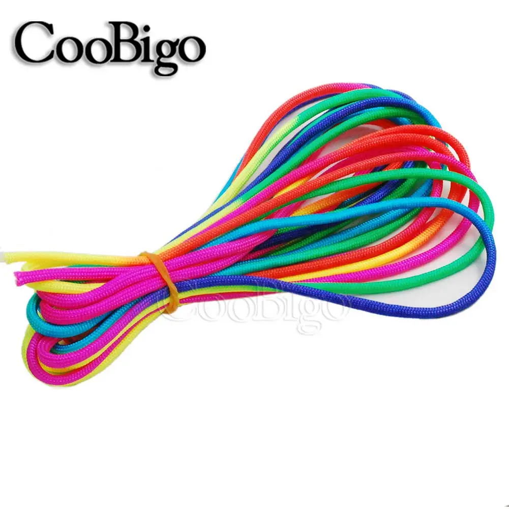 4mm Rainbow Paracord Rope 550 Parachute Cord 7 Strand Core Mil Spec Type III Outdoor Climb Camp Tent Survival Bracelet 10-328ft