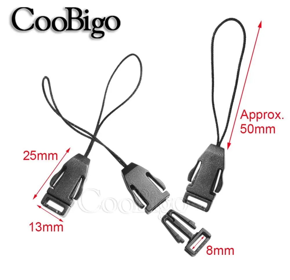 5pcs Side Release Buckle Quick Release Cell Phone Case Lanyard Strap Camera Holder ID Card Key Ring Accessories 5/16"(8mm)
