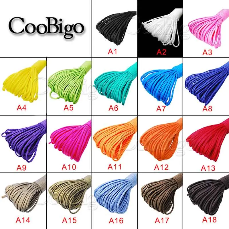 Dia.4mm Parachute 550 Cord 7 Strand Core Lanyard Tent Rope Outdoor Survival Climbing Camping Paracord Bracelet DIY Accessories