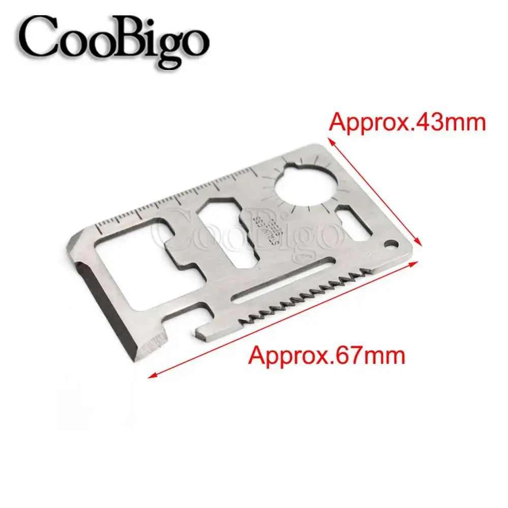 11 in 1 Credit Card Knife Pocket Bottle Opener Lock Pick Outdoor Hunting Camping Hiking Tactical Survival Multifunctional Tools