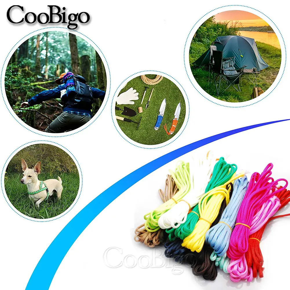 Dia.4mm Parachute 550 Cord 7 Strand Core Lanyard Tent Rope Outdoor Survival Climbing Camping Paracord Bracelet DIY Accessories