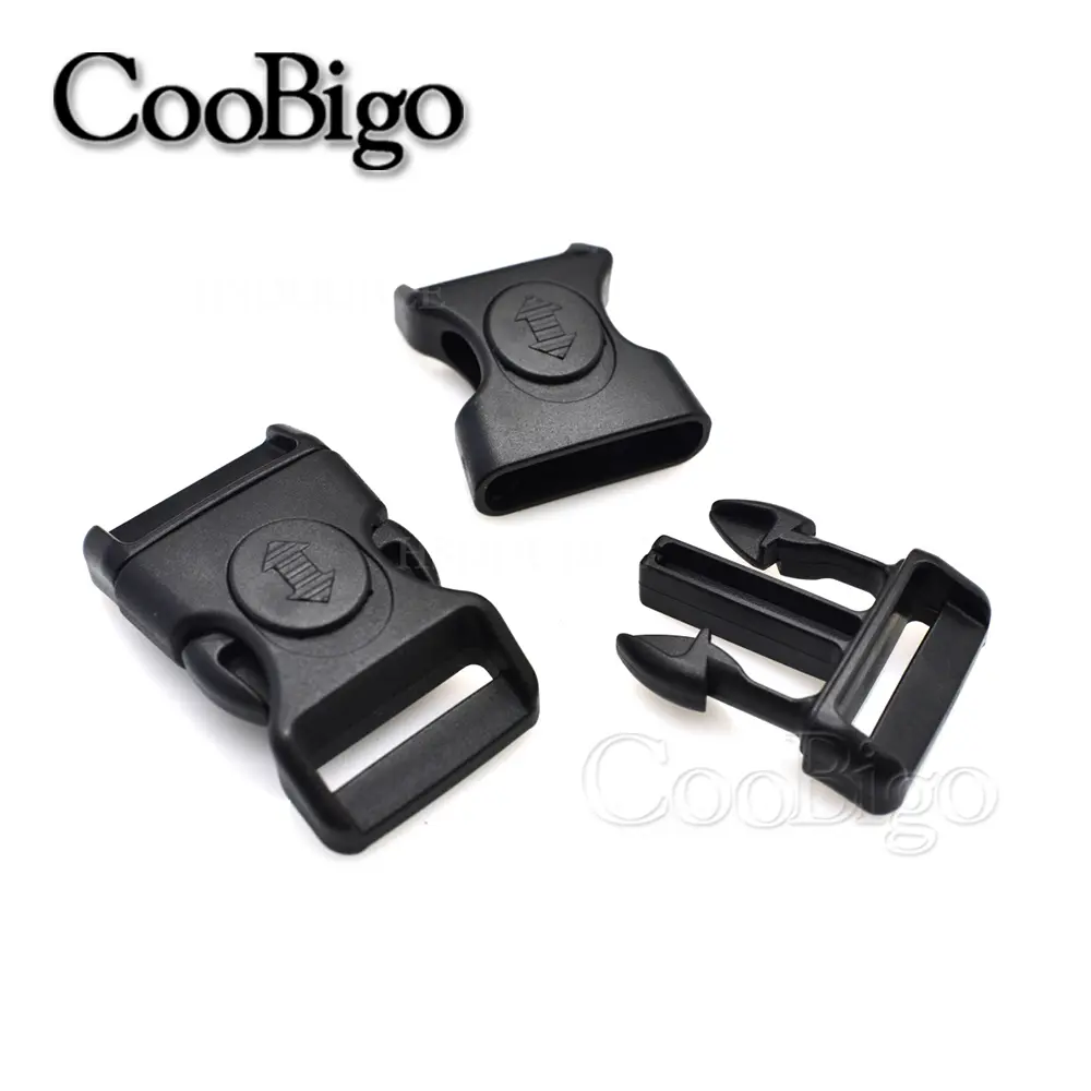 5pcs Plastic Side Release Lock Buckle Curved Paracord Bracelet Clips for Outdoor Camping Backpack Bag Accessorise 15mm 20mm 25mm