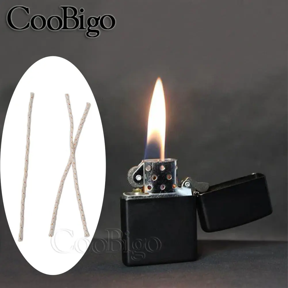 20pcs Replacement Lighter Copper Wire Cotton Core Wick for Petrol Zippo Lighter Kerosene Oil Lighter Accessories