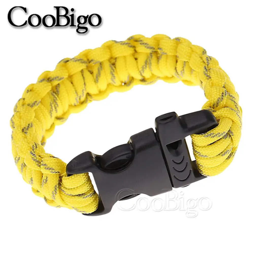 10pcs Plastic Whistle Buckles Paracord Bracelet Clasp Side Release Fastener Outdoor Camp Backpack Emergency Survival Accessories