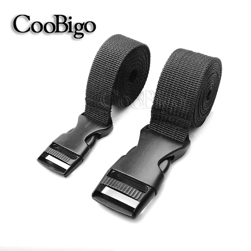 2pcs 120CM Side Release Buckle Tighten Strap Tied Band Outdoor Camping Sleeping Bag Mattress Tent Tactical Backpack Belt Webbing