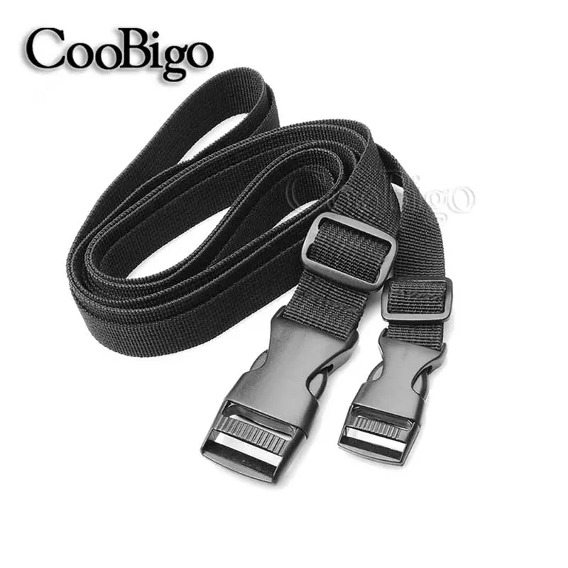 2pcs 120CM Side Release Buckle Tighten Strap Tied Band Outdoor Camping Sleeping Bag Mattress Tent Tactical Backpack Belt Webbing