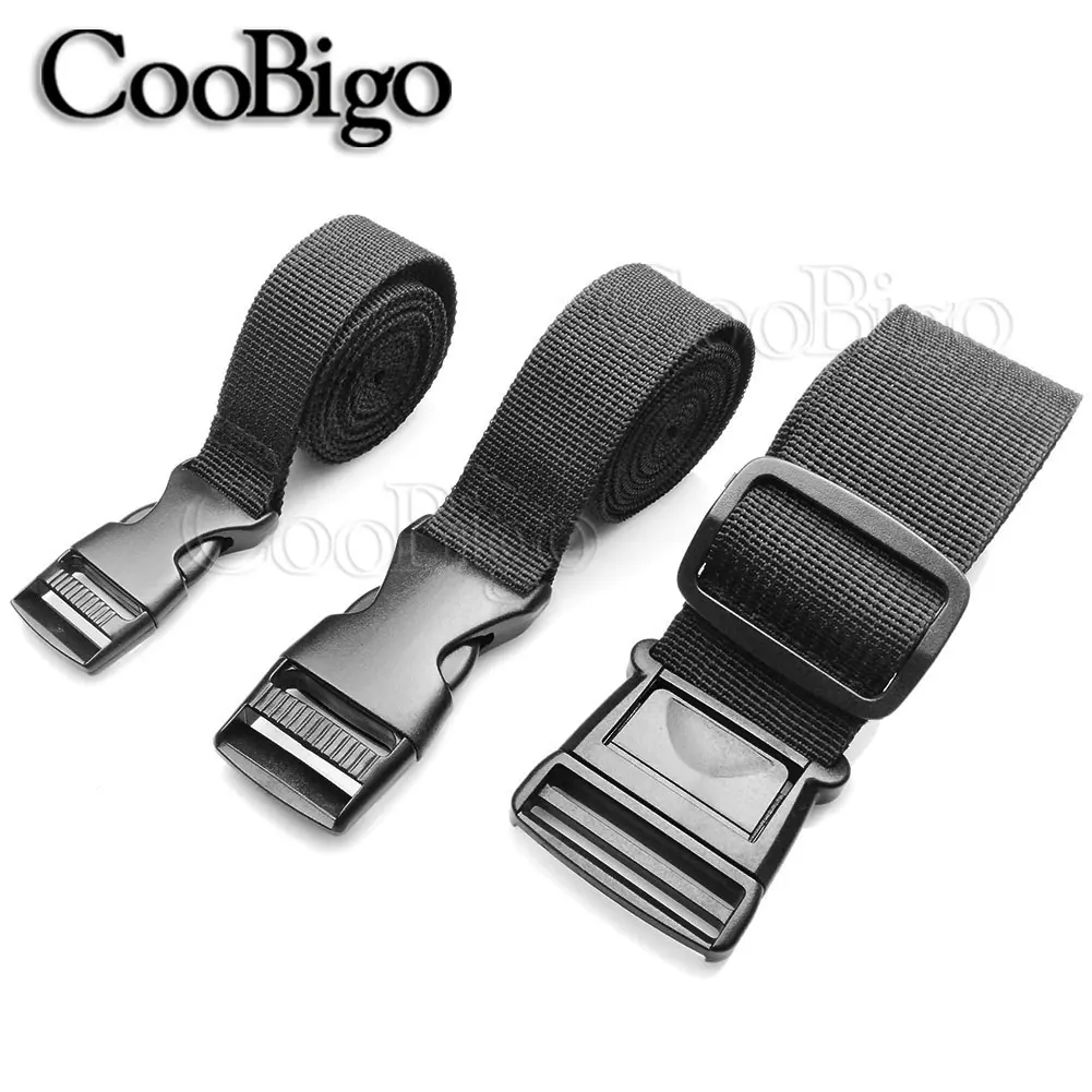 2pcs 120CM Side Release Buckle Tighten Strap Tied Band Outdoor Camping Sleeping Bag Mattress Tent Tactical Backpack Belt Webbing