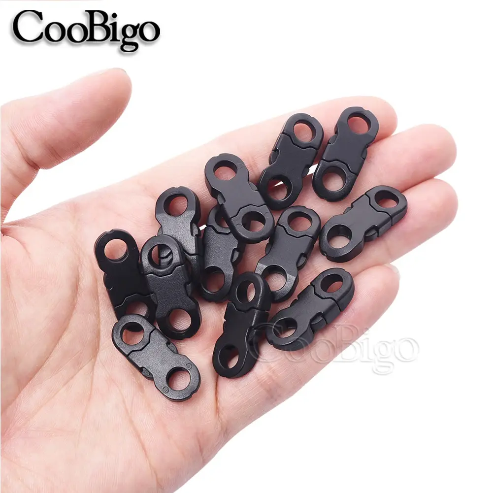 12pcs Mini Side Release Buckle Curved Parachute 550 Paracord Bracelet DIY Dog Collar Strap Webbing Outdoor Camping Backpack