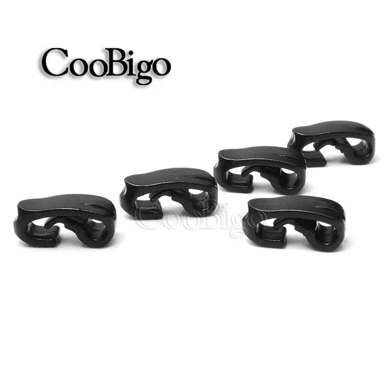 25pcs External Strapping Plastic Buckle Snap Hook Elastic Rope Cord Bungee Ties Down Outdoor Backpack Bag Parts Accessories