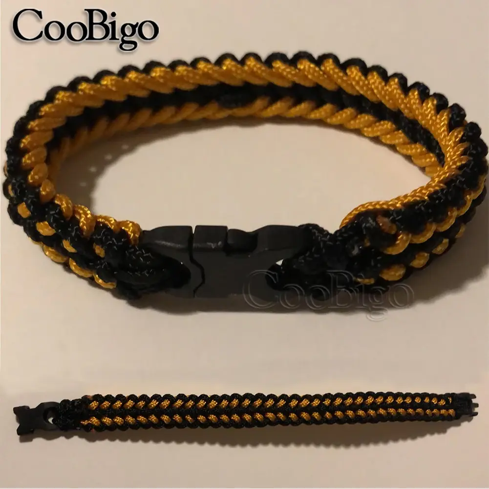 12pcs Mini Side Release Buckle Curved Parachute 550 Paracord Bracelet DIY Dog Collar Strap Webbing Outdoor Camping Backpack