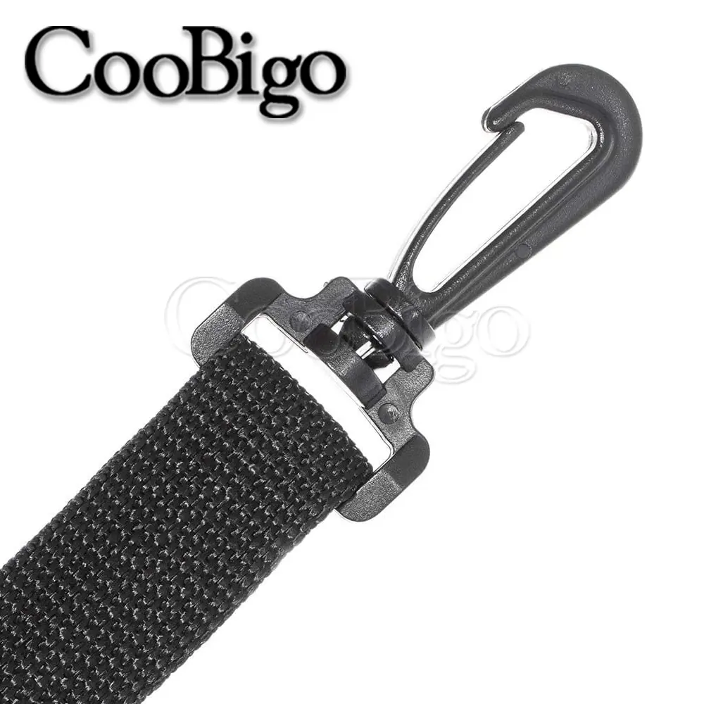 Plastic Snap Hook Swivel Clasp Clip Webbing Outdoor Backpack Straps Luggage Bag Keychain Lanyards DIY Accessories Black 5pcs