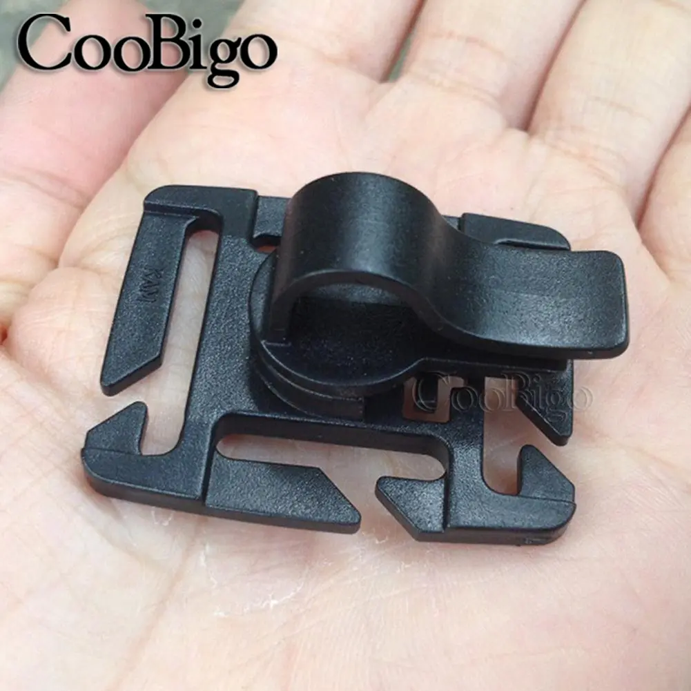 5pcs Molle Backpack Webbing Tube Clip Holder Buckle Hose Clamp Tactical Swivel Sternum Strap Outdoor Camping Water Pipe Tools