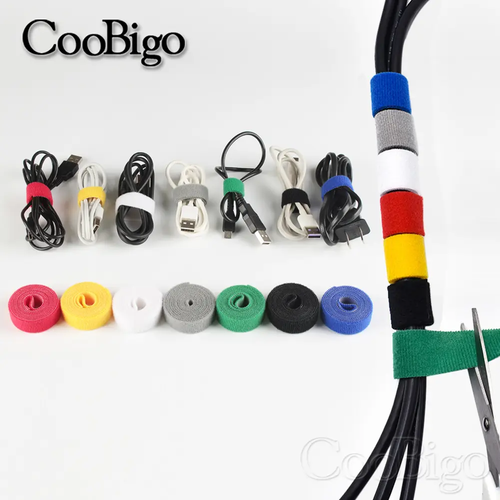 1Roll Fishing Rod Tie Holder Strap Suspenders Hook Loop Ties Fishing Rod Strapping Magic Tape Cable Cord Outdoor Fishing Gadget