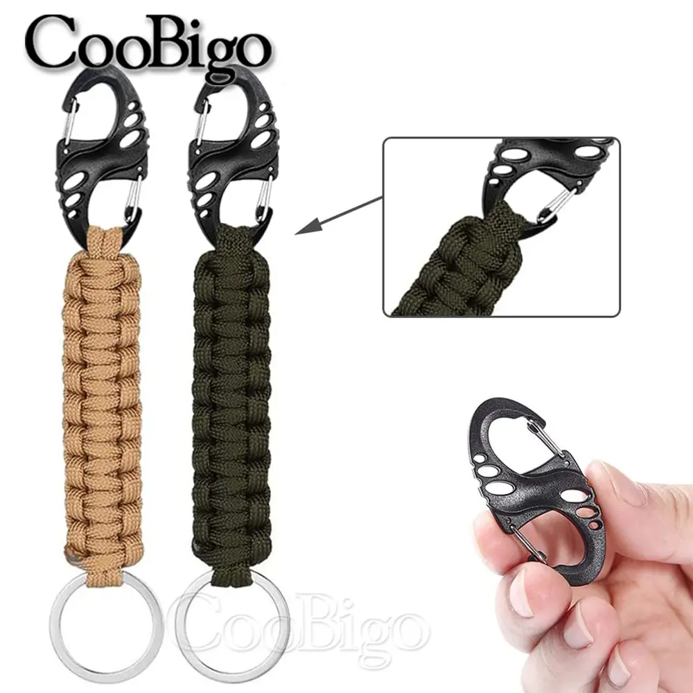 10pcs Carabiner S Shape Snap Hook Buckle for Keychain Key Ring Outdoor Camping Backpack Climbing Paracord Lanyard DIY Accessory