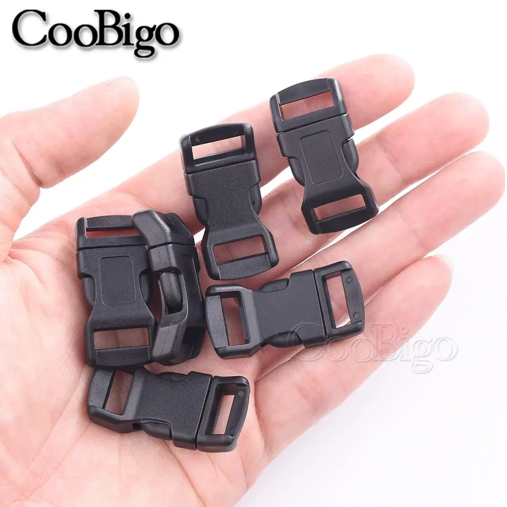 20pcs 1/2" Curved Side Release Buckle Paracord Bracelets Clips Clasp Outdoor Camp Backpack Webbing Dog Collar Strap Accessories