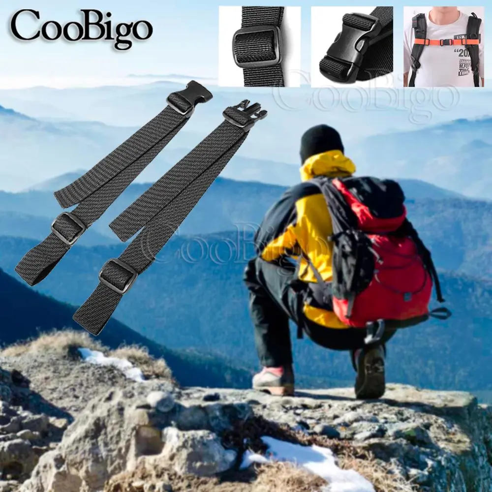 1Pcs 3/4" 1" Dual Release Buckle Whistle Chest Harness Strap Webbing Sternum Outdoor Camping Tactical Backpack Bag Strap
