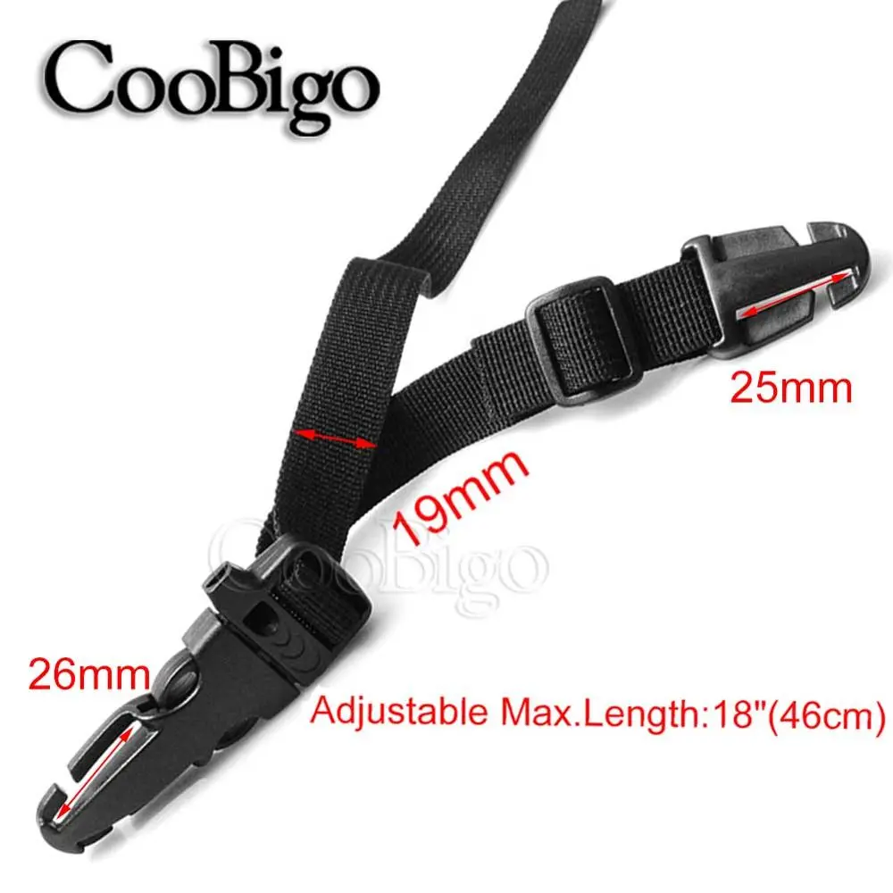 1Pcs 3/4" 1" Dual Release Buckle Whistle Chest Harness Strap Webbing Sternum Outdoor Camping Tactical Backpack Bag Strap