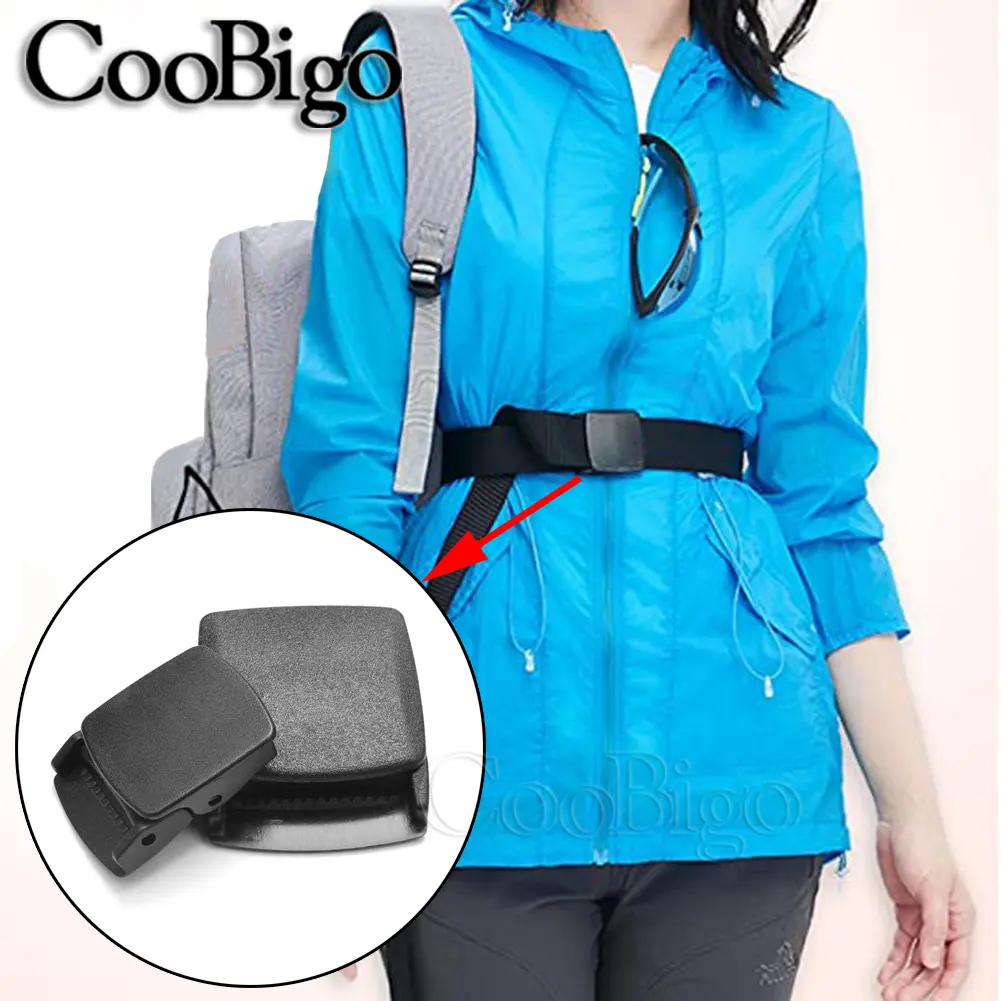 Plastic Belt Buckle Toggle Tactical Clip Cam Webbing Strap Outdoor Backpack Clothes DIY Accessories Black 25mm 38mm 1pc