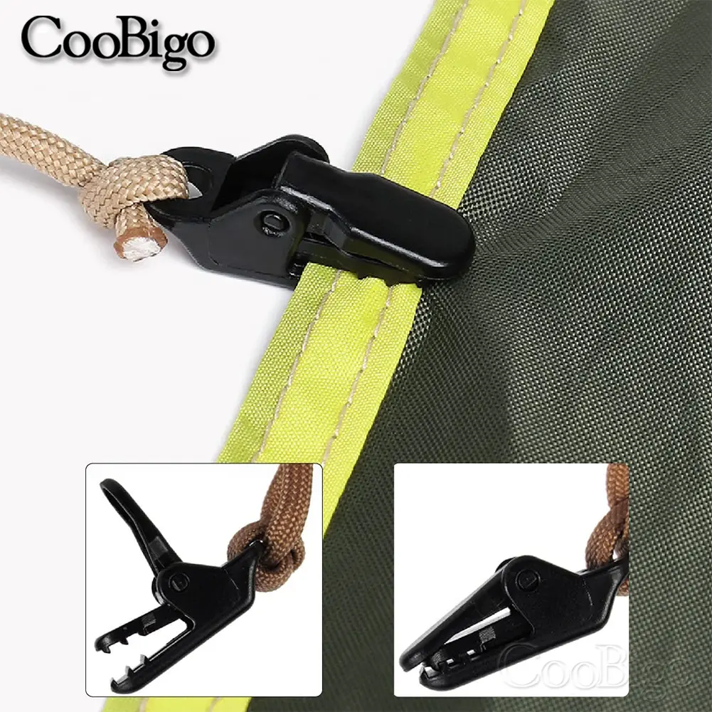 12pcs Tent Awning Canopy Clamp Tarp Clip Outdoor Caravan Snap Canvas Kit Jaw Grip Tarcpaulin Camp Hike Gripper Trap Tighten Tool