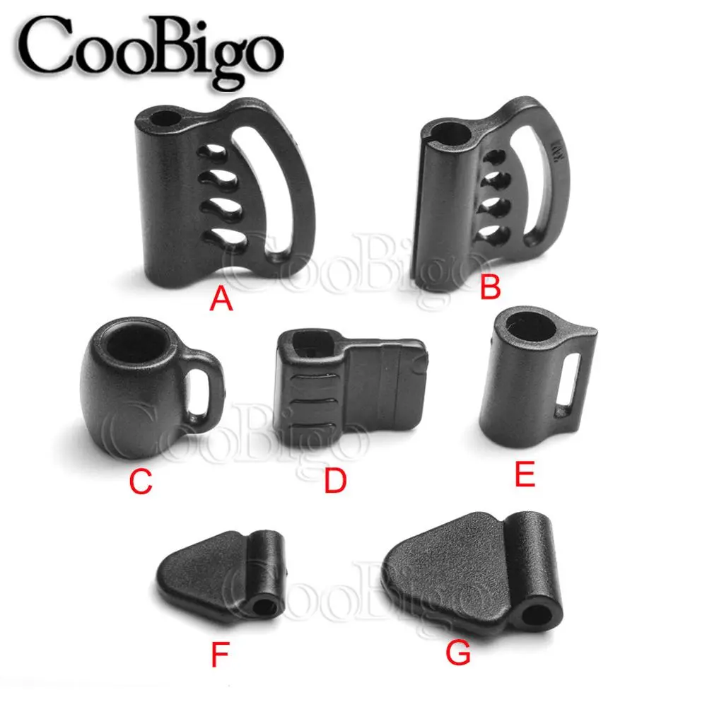 12pcs Multi Style Cord Ends Lock Stopper Sliding Rope Cord Bells For Paracord 550 Backpack Straps Webbing Bag Parts Accessories