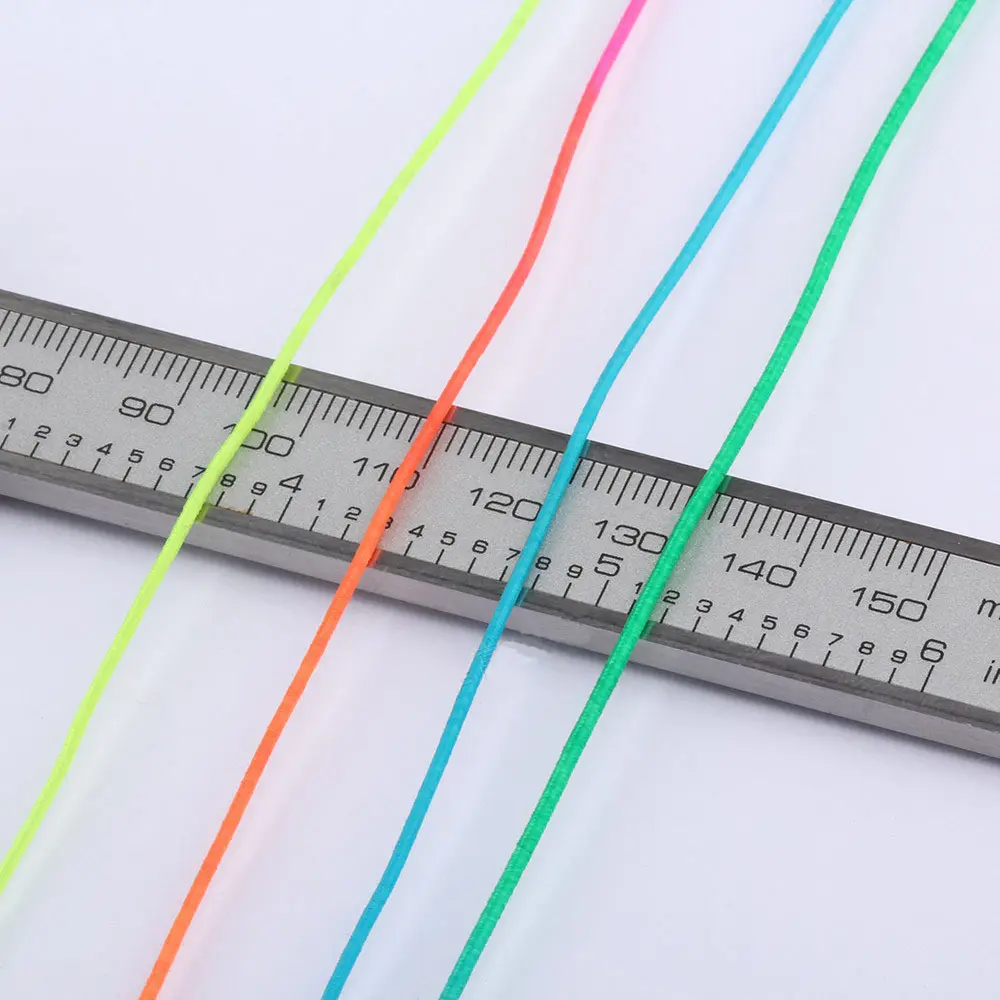 10Meters Rainbow Elastic Rope Paracord Bracelet Cord Rubber Band Braid Stretch String Threads Sewing Accessories 1mm 1.2mm 1.5mm