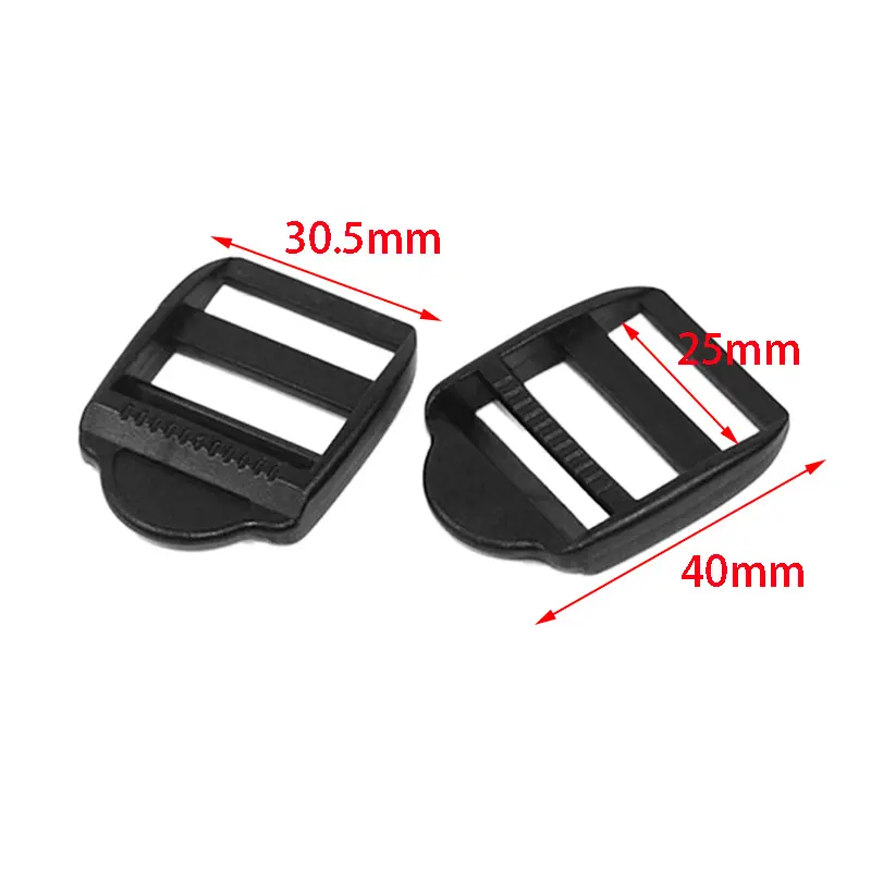 25mm Slider Tri-Glide Buckle Ladder Lock for Backpack Strap Adjuster Bag Webbing Adjustment Accessories Rectangle 5pcs Plastic