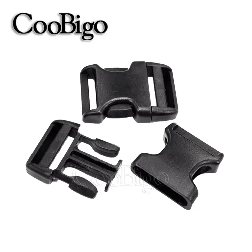 10pcs Plastic Buckle Adjustable 550 Paracord Bracelet Clasp Outdoor Backpack Webbing Strap Dog Collar DIY Accessories 20mm
