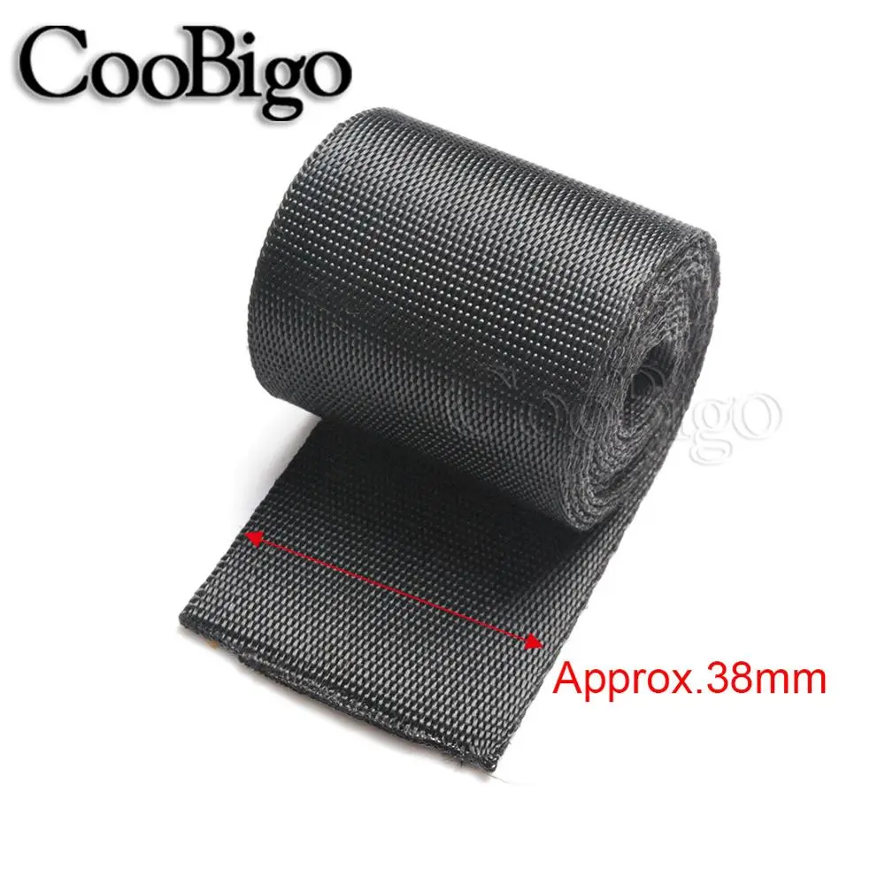 10-50mm Polyester Fibre Webbing Band Outdoor Backpack Strap DIY Belt Ribbon Bag Dog Collar Harnes Accessories Black 10yards