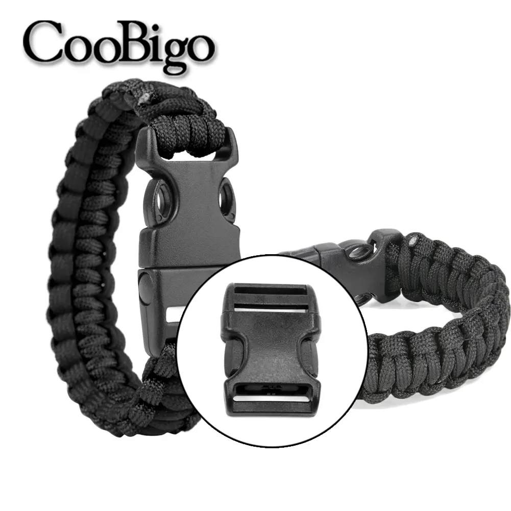 10pcs Plastic Buckle Adjustable 550 Paracord Bracelet Clasp Outdoor Backpack Webbing Strap Dog Collar DIY Accessories 20mm