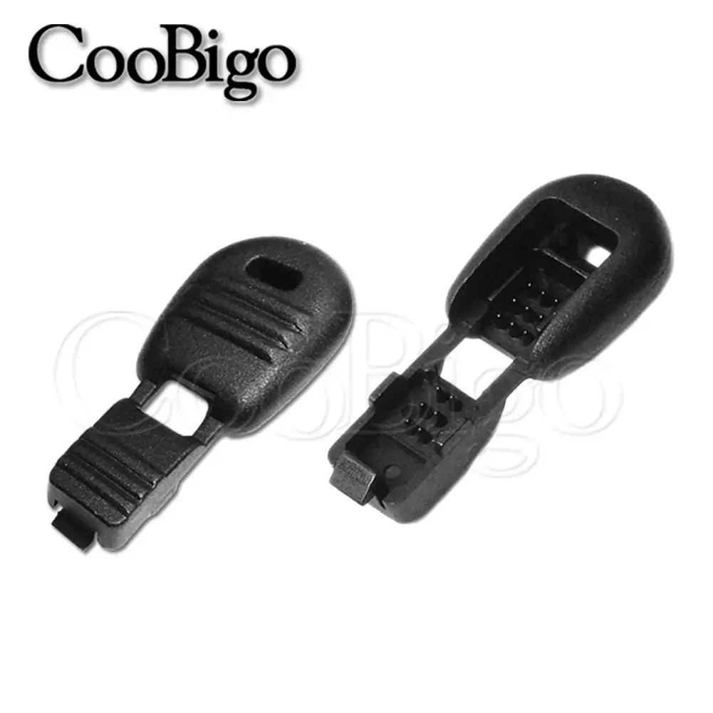 20pcs Zipper Pull Cord End Clip Tether Tip Clamp Rope Paracord Outdoor Tactical Backpack Sportswear Shoelace Accessories Plastic