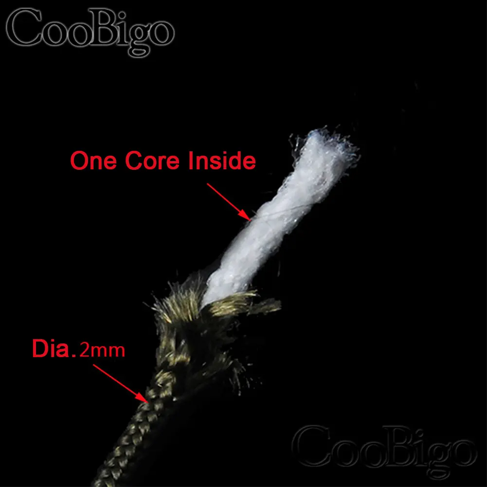 2mm Paracord Survival Parachute Cord Bracelet Rope Camping Strand Lanyard Outdoor Climbing Hiking Tent Equipment DIY Accessories